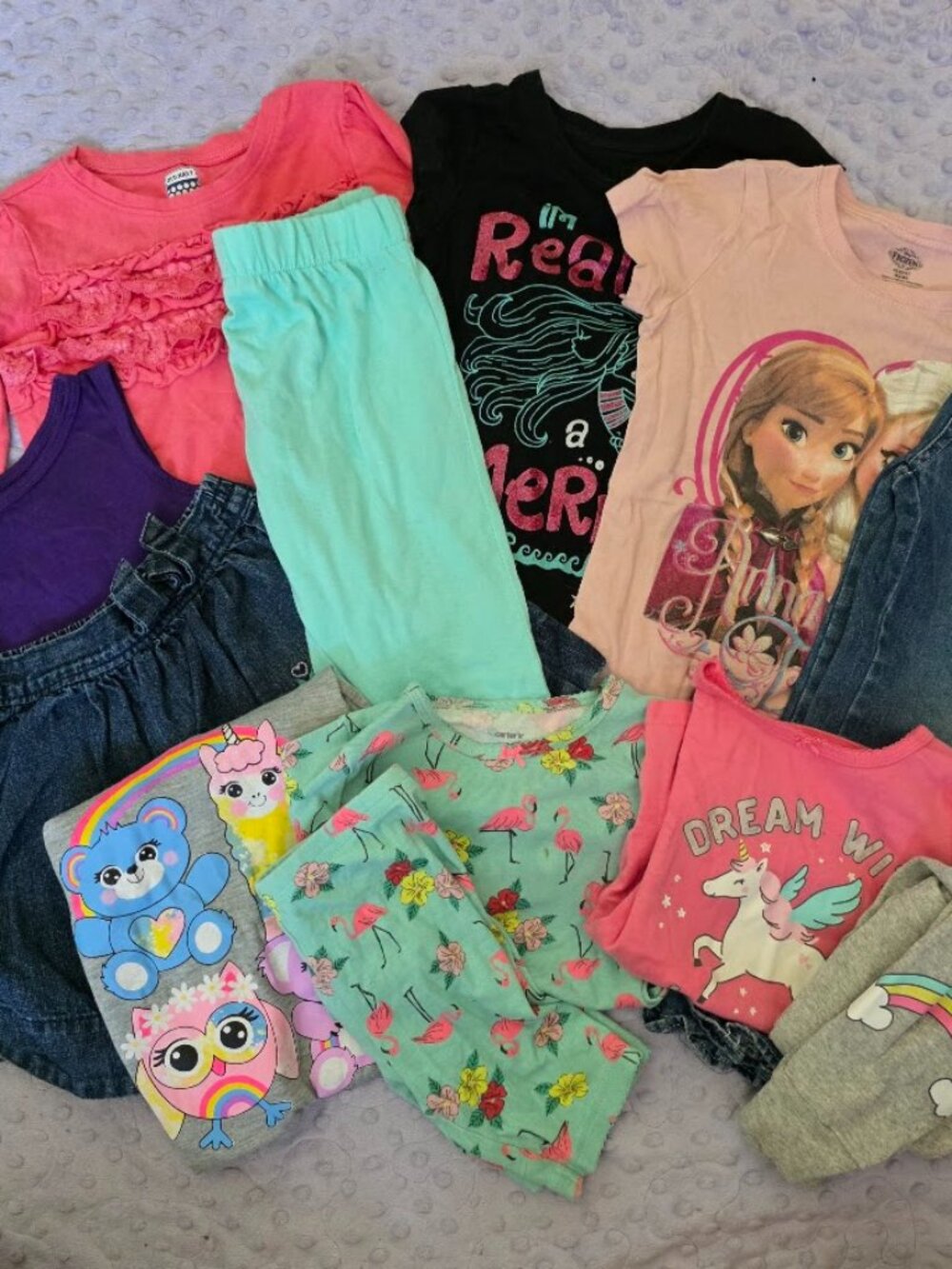 Girls Size 4T Clothing Bundle Lot Disney Frozen Carter's Old Navy 12+ Pieces